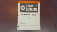 1981 Chrysler Outboard 30 HP C-D Alternator 307 H2E 307 B2E Parts Catalog - Used