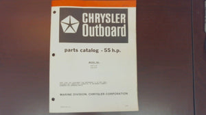 1981 Chrysler Outboard 55 H.P. 559 H2P 559 B2P Parts Catalog - Used