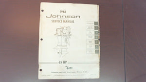 1968 65hp Johnson Outboard Service Manual JM 6810