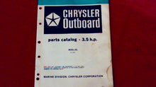 1980 Chrysler Outboard Parts Catalog 3.5 H.P. 32 HOD - Used