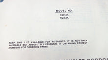 1982 9.9HP Chrysler Parts Catalog - Models 92H3K/92B3K - OB3842