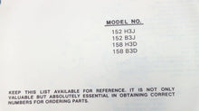 1982 15HP Chrysler Parts Catalog - 152 H3J/152 B3J/158 H3D/158 B3D - OB3841