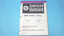 1982 25HP Chrysler Parts Catalog - 252HG 252B3G 257H3D 257B3D - OB3845