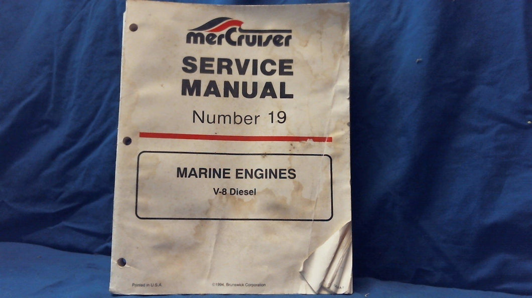 1994 Mercruiser Service Manual #19 V-8 Diesel - Used
