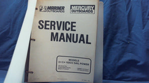 Mercury Service Manual Models 4 5 HP 102CC Sail Power - Used