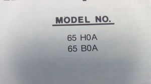 1979 Chrysler 6 H.P. Sailor (Pre-Rigged) 65 H0A 65 B0A Parts Catalog - Used