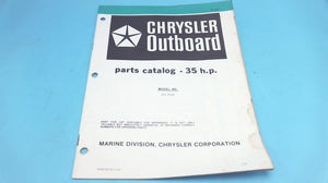 Chrysler Outboard 1979 35 H.P. 353 HOM Parts Catalog - Used