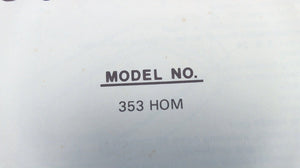 Chrysler Outboard 1979 35 H.P. 353 HOM Parts Catalog - Used