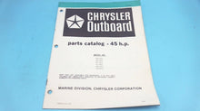 1979 Chrysler Outboard 45 H.P. 456 457 HOL BOL 459 HOJ BOJ Parts Catalog - Used