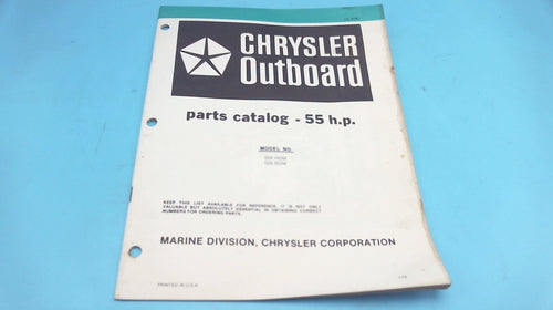 1979 Chrysler Outboard 55 H.P. 559 HOM 559 BOM Parts Catalog - Used