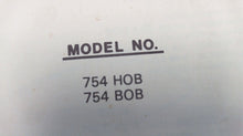 1979 Chrysler Outboard 75 H.P. 754 HOB 754 BOB Parts Catalog - Used