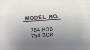 1979 Chrysler Outboard 75 H.P. 754 HOB 754 BOB Parts Catalog - Used