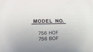 1979 Chrysler Outboard 75 H.P. 756 HOF 756 BOF Parts Catalog - Used