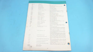 1979 Chrysler Outboard 75 H.P. 756 HOF 756 BOF Parts Catalog - Used