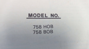 1979 Chrysler Outboard 75 H.P. 758 HOB 758 BOB Parts Catalog - Used