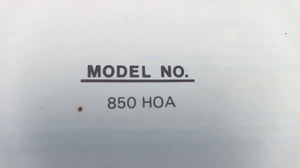 1979 Chrysler Outboard 85 H.P. 850 HOA Parts Catalog - Used