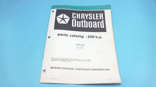 1979 Chrysler 100 H.P. Outboard 1002 HOAN 1002 BOAN Parts Catalog - Used