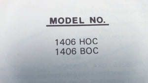 1979 Chrysler Outboard 140 H.P. 1406 HOC 1406 BOC Parts Catalog - Used