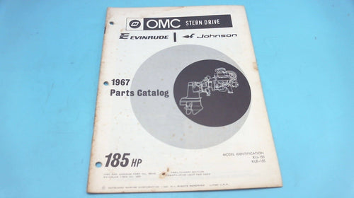 1967 OMC 185 HP Stern Drive KU KUE-15S Parts Catalog - Used