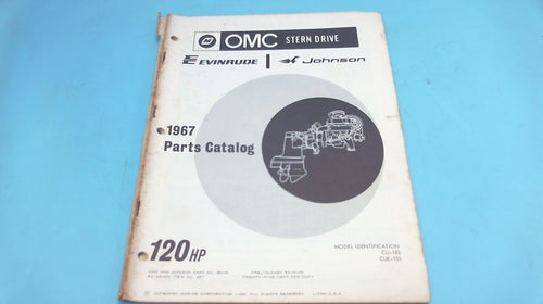 1967 OMC 120HP CU-15S CUE-15S Stern Drive Parts Catalog - Used