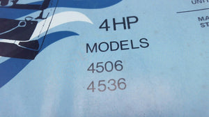 1975 4 HP Evinrude 4506 4536 Service Manual - Used