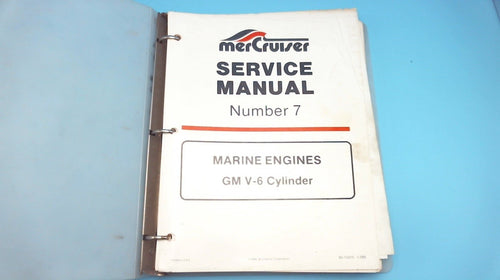 1990 Mercruiser #7 Marine Engines GM V-6 Cylinder Service Manual - Used