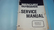 1983 Mercury Outboard 3.5 3.6 hp Service Manual 43183 - Used