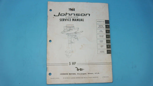 1968 5hp Johnson Outboard Motor Service Manual - Used