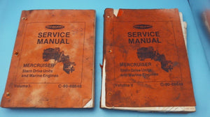 Mercury Service Manual Stern Drive Units & Marine Engines VOL 1 & VOL 2 - Used