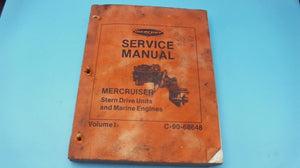 Mercury Service Manual Stern Drive Units & Marine Engines VOL 1 & VOL 2 - Used