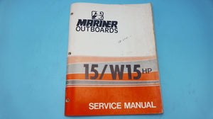 1975 Mariner Outboards 15/W15 hp Service Manual - Used