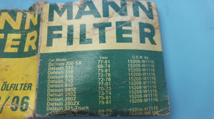 Mann W920/96 Micro Top Oil Filter