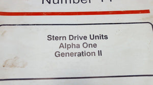 1994 Mercruiser Service Manual #14 Stern Drive Units Alpha One Gen II - Used