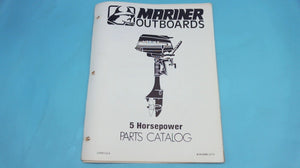 1977 Mariner Outboards 5 Horsepower Parts Catalog - Used