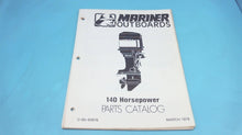 1978 Mariner Outboards 90-83876 140 HP Parts Catalog - Used