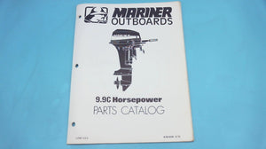 1978 Mariner Outboards 9.9C Horsepower Parts Catalog - Used