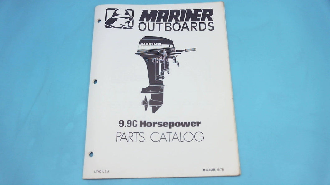 1978 Mariner Outboards 9.9C Horsepower Parts Catalog - Used