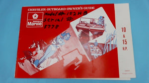1976 Chrysler 10 & 15 HP Owners Manual - Used