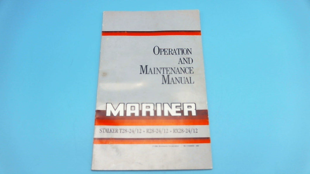 1989 Mariner Trolling Motor Stalker T28 RX28 Operation & Maintenance Manual Used