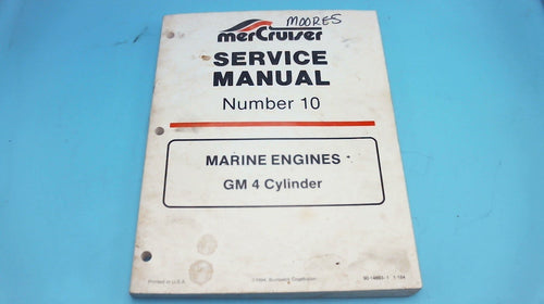 1994 Mercruiser GM 4 Cylinder Service Manual Vol #10 - Used