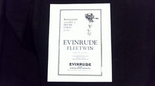 1929 Evinrude 7HP Fleetwin Instructions and Repair Parts List - Types F FL