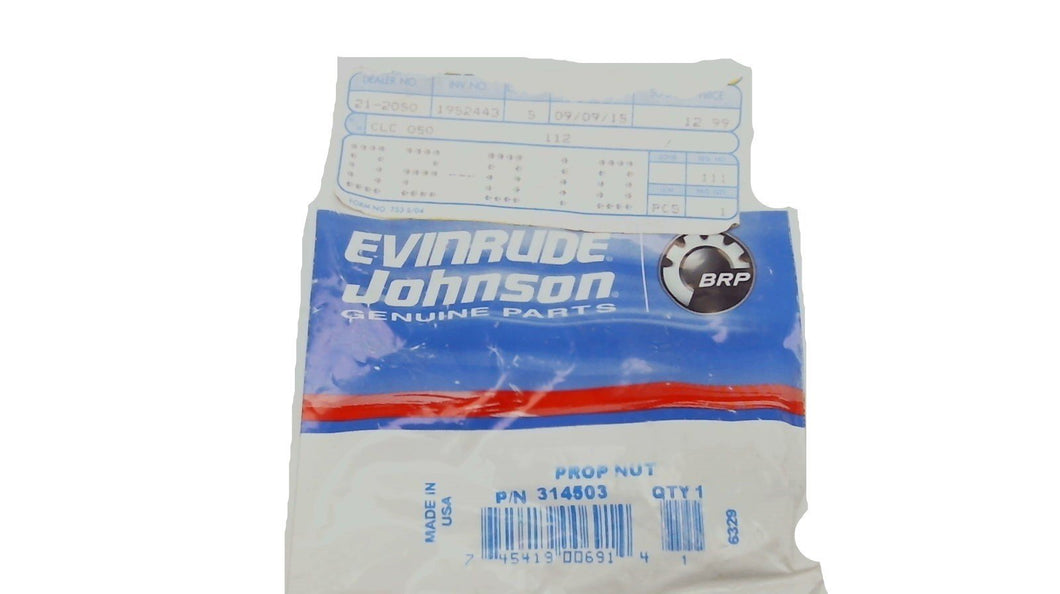 Johnson Evinrude OMC 314503 Prop Nut