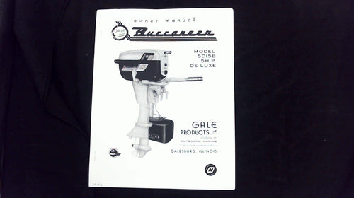 1958 Gale Buccaneer Model 5D15B 5HP DeLuxe Owners Guide/Parts List