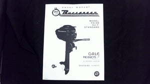 1958 Gale Buccaneer 5HP Model 5S14B Standard Owners Manual/Parts Catalog