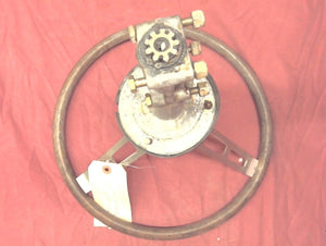 Rack Steering Helm with Vintage Woodgrain 14" Steering Wheel