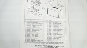 1958 Evinrude Big Twin 35hp 25034 25035 Parts Catalog