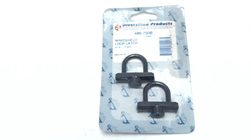 Diversified Products 480-750B (1 Pair) Windshield Loop Latch Offset 1/4