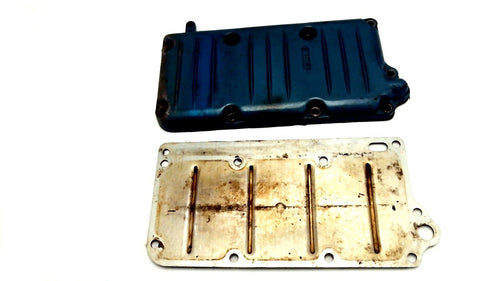 Evinrude 203638 Exhaust Cover 203257 Baffle Plate 1955 15HP - Used