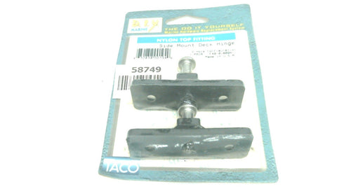 Taco DIY Marine F40-0100BN-1 Pair of Side Mount Deck Hinges - Nylon Top Fitting