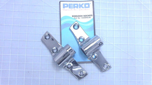 Perko 1187DP0CHR Side Mount Rowlock Sockets (1 Pair)